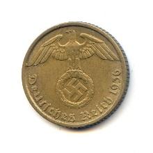 Germany/Third Reich 1936-D 5 reichspfennig SCARCE DATE