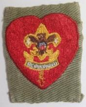Early BSA Life Scout Embroidery on Fabric Patch