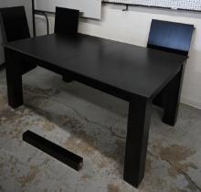 42x68x30" Tall Black Table with Three 20" Leaves