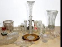Great Collection of Clear Cut Glass and More