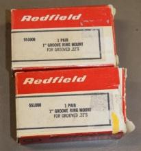 Two Boxes of Redfield 1" Groove Ring Mounts