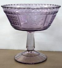 Gorgeous Amethyst Glass Pedestal Dish