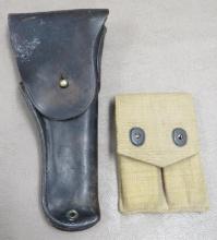 WWII Boyt 1911 Holster and WWI Magazine Pouch