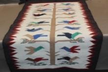 Beautiful Woven Wool Tree of Life Rug or Saddle Blanket