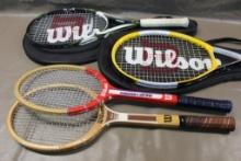 Four Wilson Racquets