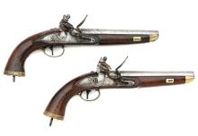 Pair of Dutch Flintlock Sea Service Pistols
