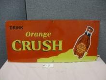 Porcelain Orange Crush Sign
