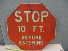 Tin Stop Sign
