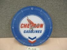 Glass Chevron Battery Clock