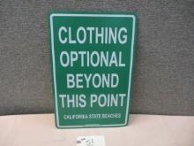 Tin Clothing Optional Sign