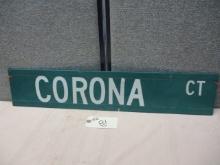 Aluminum Corona St Sign