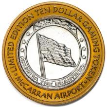 .999 Silver McCarran International Airport Las Vegas, NV $10 Limited Casino Token