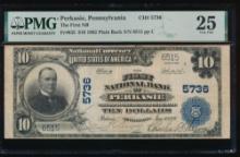 1902 $10 Perkasie PA National PMG 25