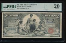 1896 $2 Educational Silver Certificate PMG 20
