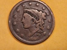 1838 Beaded Cord Large Cent