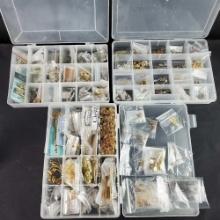 3 small cases of DIY costume jewelry making parts/piecescharms beads clasps lots more