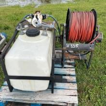 Tank with Hose Reel and Pump