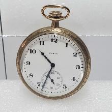 1922 Elgin Grade 17 Jewel 12s Model 3 Open Face Pocket Watch