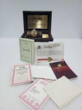 Longines Automatic Date Ultra-Chron 10K Yellow Gold Filled Wrist Watch And Display Box