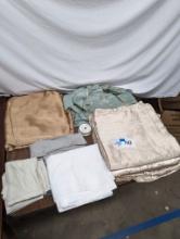 Fabric Lot, Brown, Green, White, etc