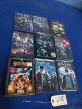 9 HARRY POTTER DVDS