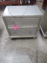 SILVER COASTER FURNITURE NIGHT STAND  - HANDLE IS BROKEN 29 X 30 X 17