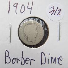 1904- Barber Dime