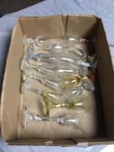 vintage group of small cordial glasses