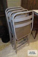 Four card table chairs