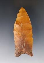 3 5/16" River Patinated Flint Dalton found in Madison, Indiana.