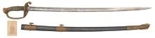 US Model 1850 Foot Officer's Sword Inscribed to CHT - Charles H. Tobey - WIA, POW Petersburg