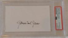 James Earl Jones Autographed Signed PSA Slabbed Index Card Star Wars Vader Cut Actor Clean 3x5