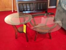Round Glass Top Stand & End Table