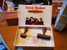 Dutch Masters cigar box with wood stamps