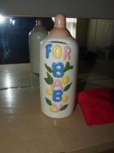 "For Baby" painted pottery