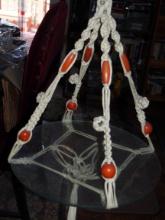 Vintage hanging glass table